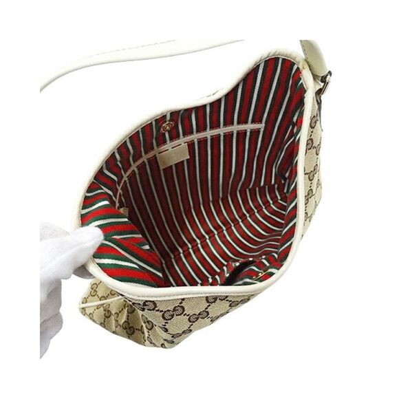 Pre Loved Gucci GG Plus Shoulder Bag BeigeEbony Women Tote Bags - Picture 6 of 8